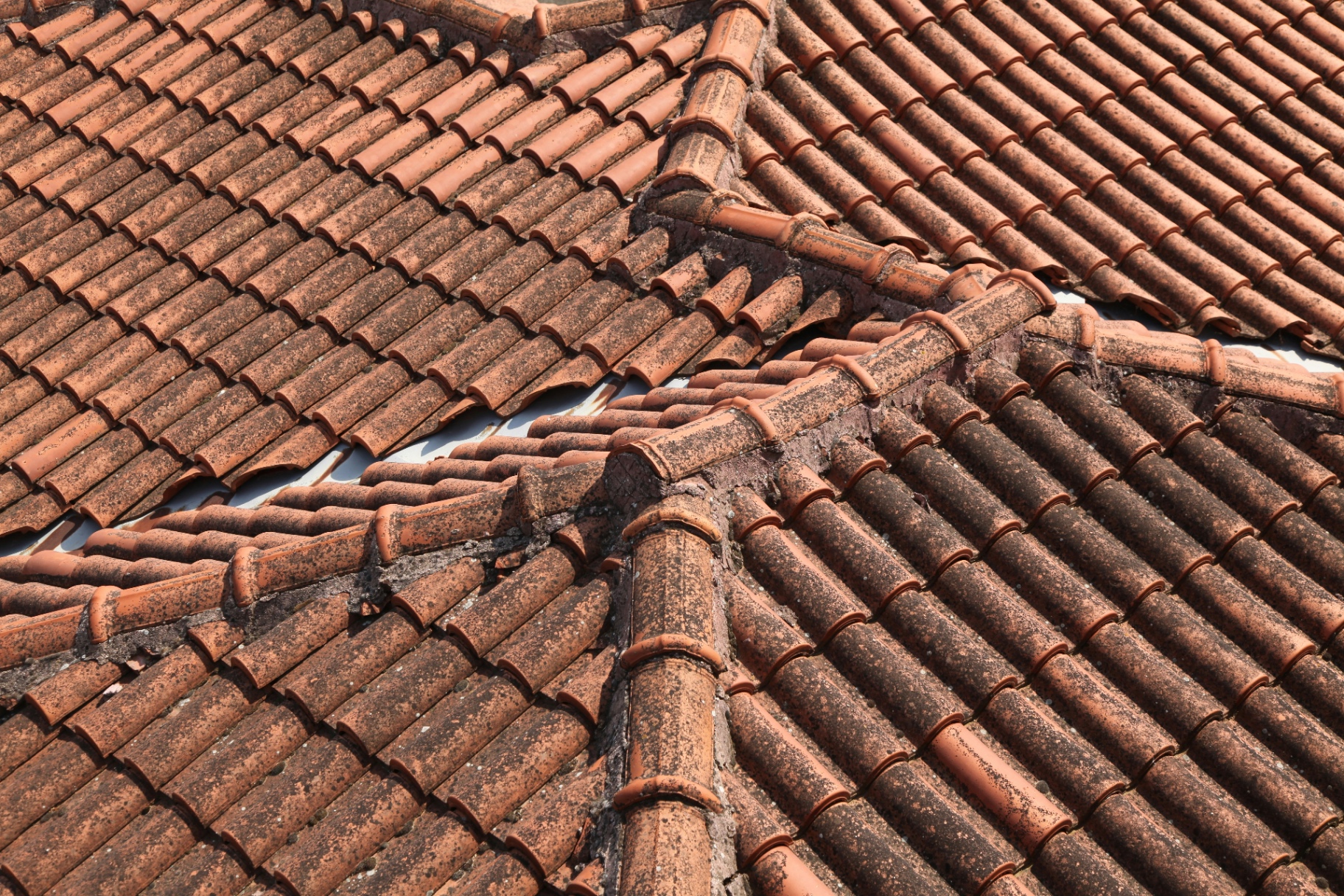 Démoussage et nettoyage de toiture en tuiles, Médoc Gironde